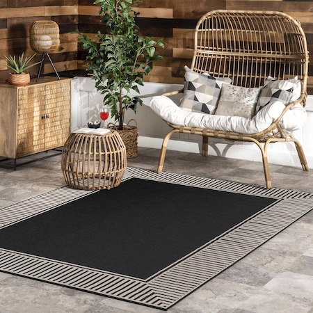Nuloom Asha Simple Border Indoor/Outdoor Area Rug 8ft x 10ft GBCB02E-8010
